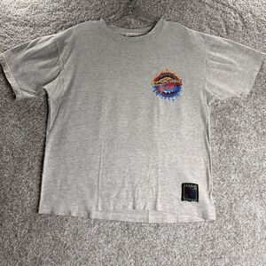 Vintage Burning Water Sportswear T Shirt Size Medium Double Sided‎ Gray